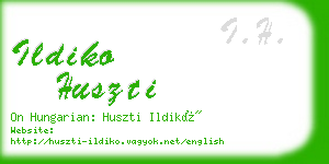 ildiko huszti business card